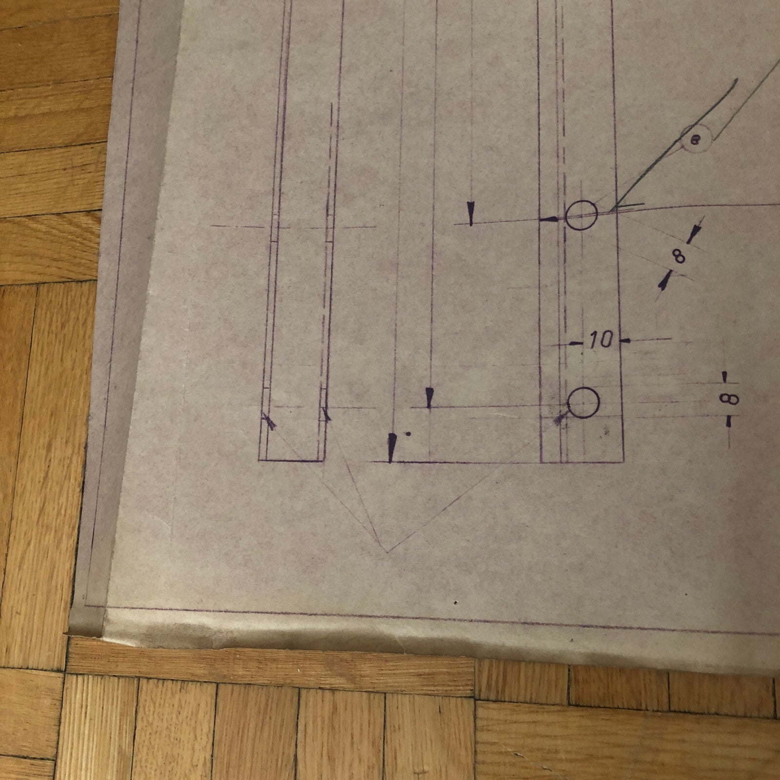 Vintage Porsche Reutter & Co Coachbuilder Factory Part Blueprint Document German