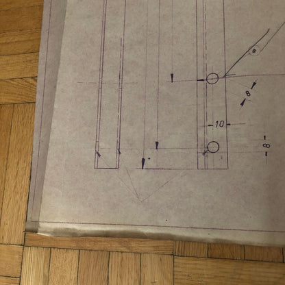 Vintage Porsche Reutter & Co Coachbuilder Factory Part Blueprint Document German