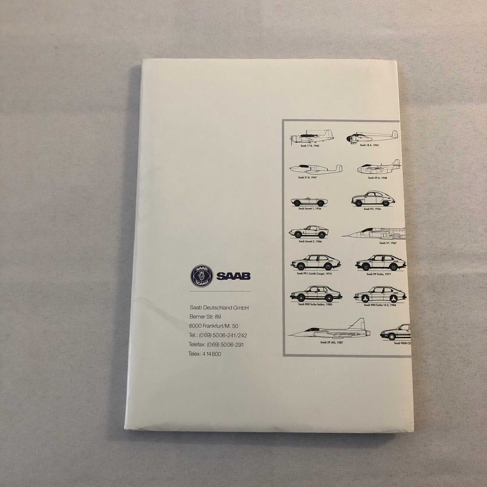 1992 Saab 9000 Car Press Kit Brochure Photos German Text