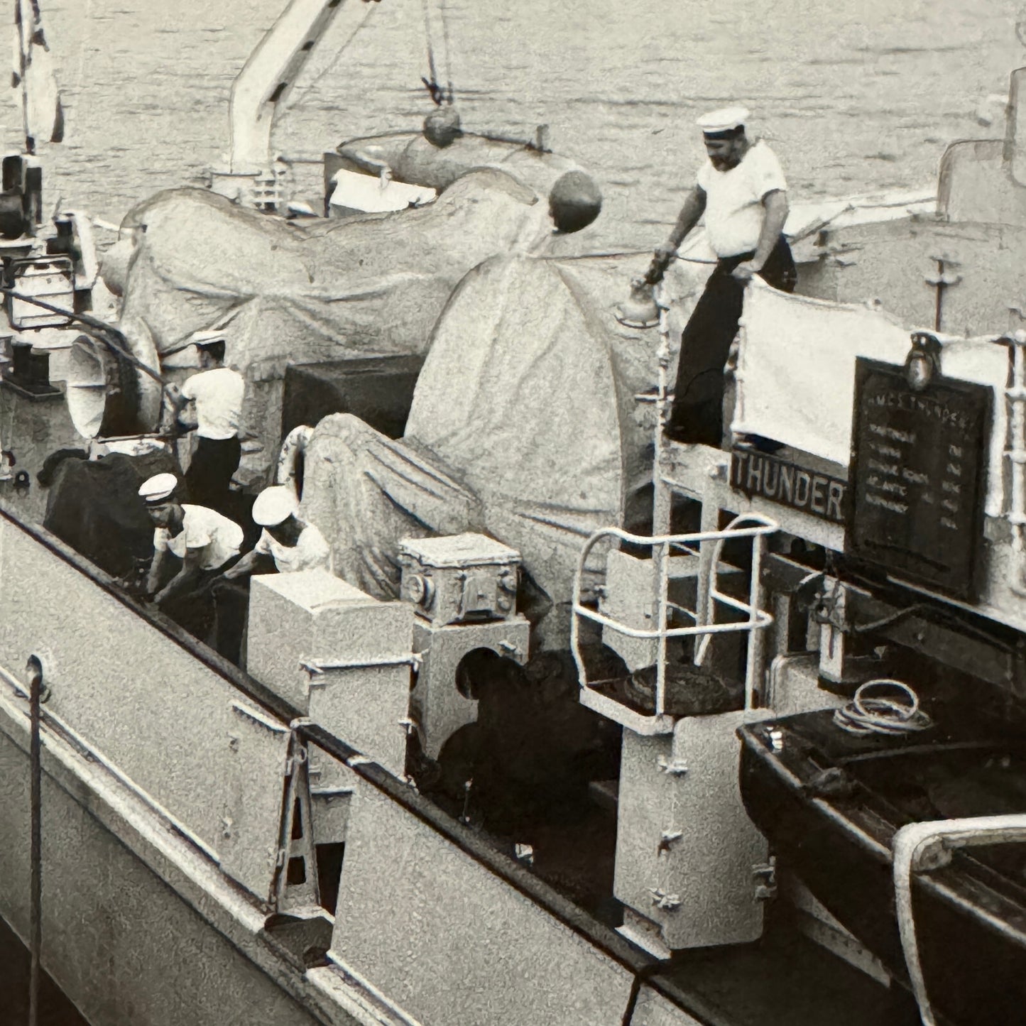 Military Ship Photo Photograph Boat HMCS Thunder Royal Canadian Navy Vintage