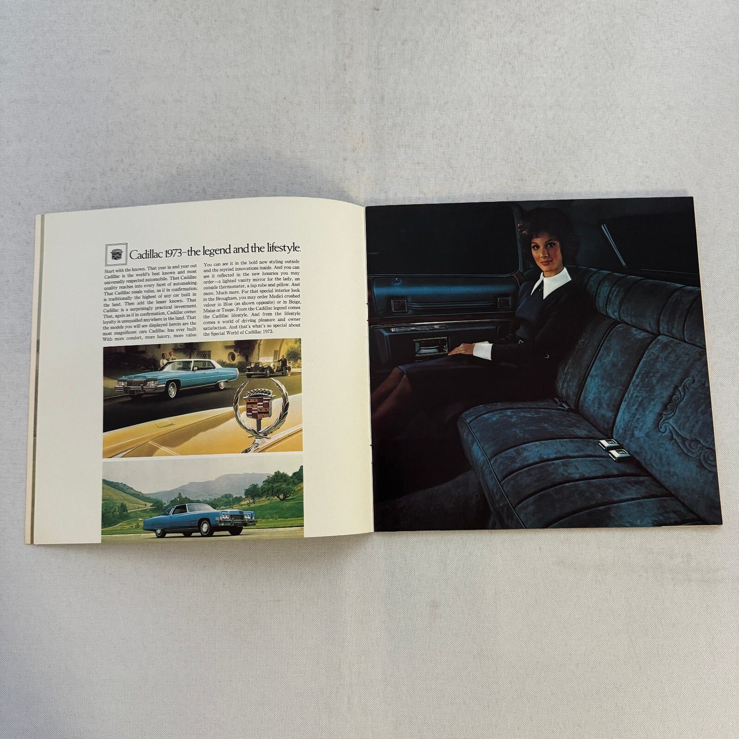 1973 Cadillac Sales Brochure Catalog Fleetwood Brougham Eldorado Coupe DeVille +