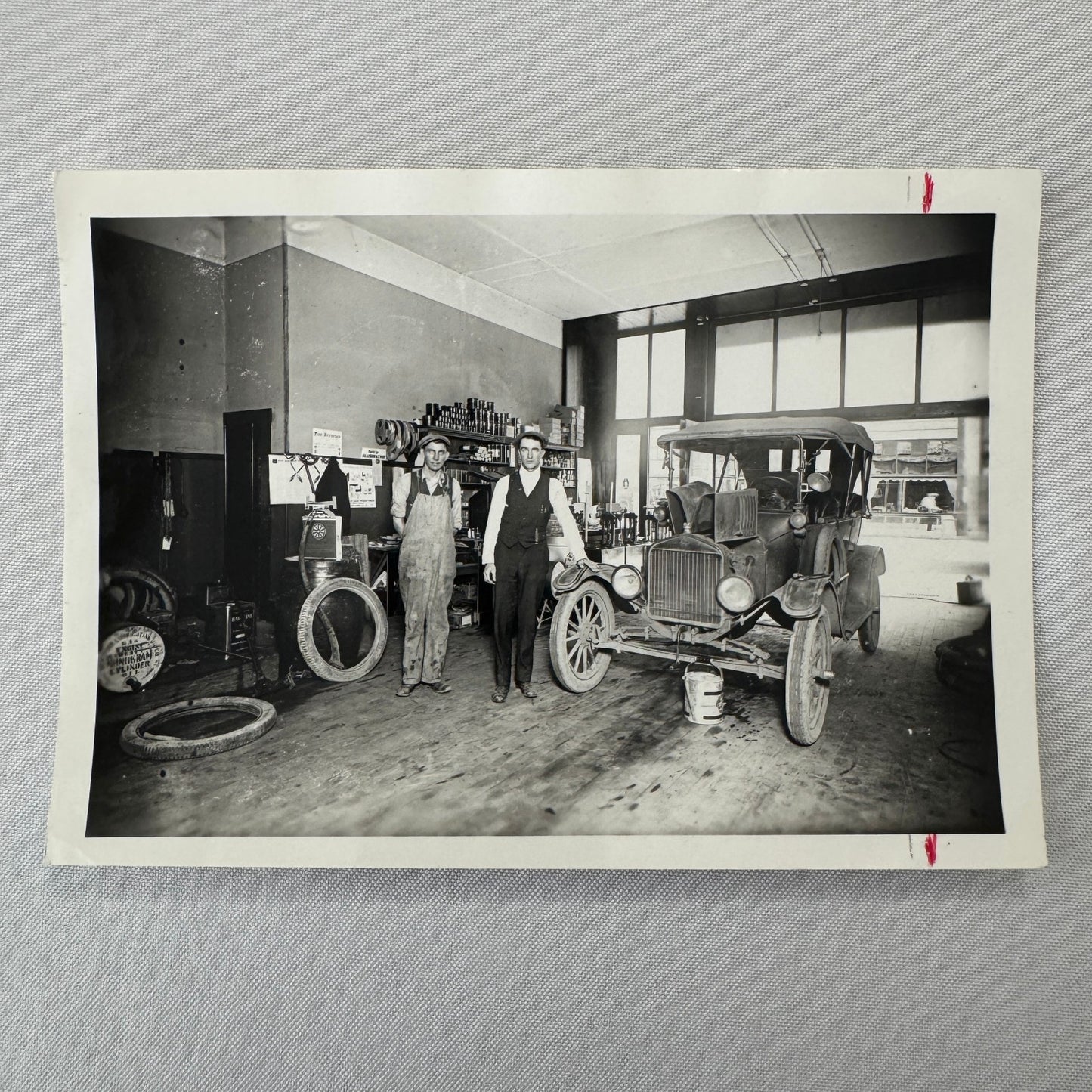 Vintage Auto Shop Photo Mechanic Photograph Car Automobile Modern Print