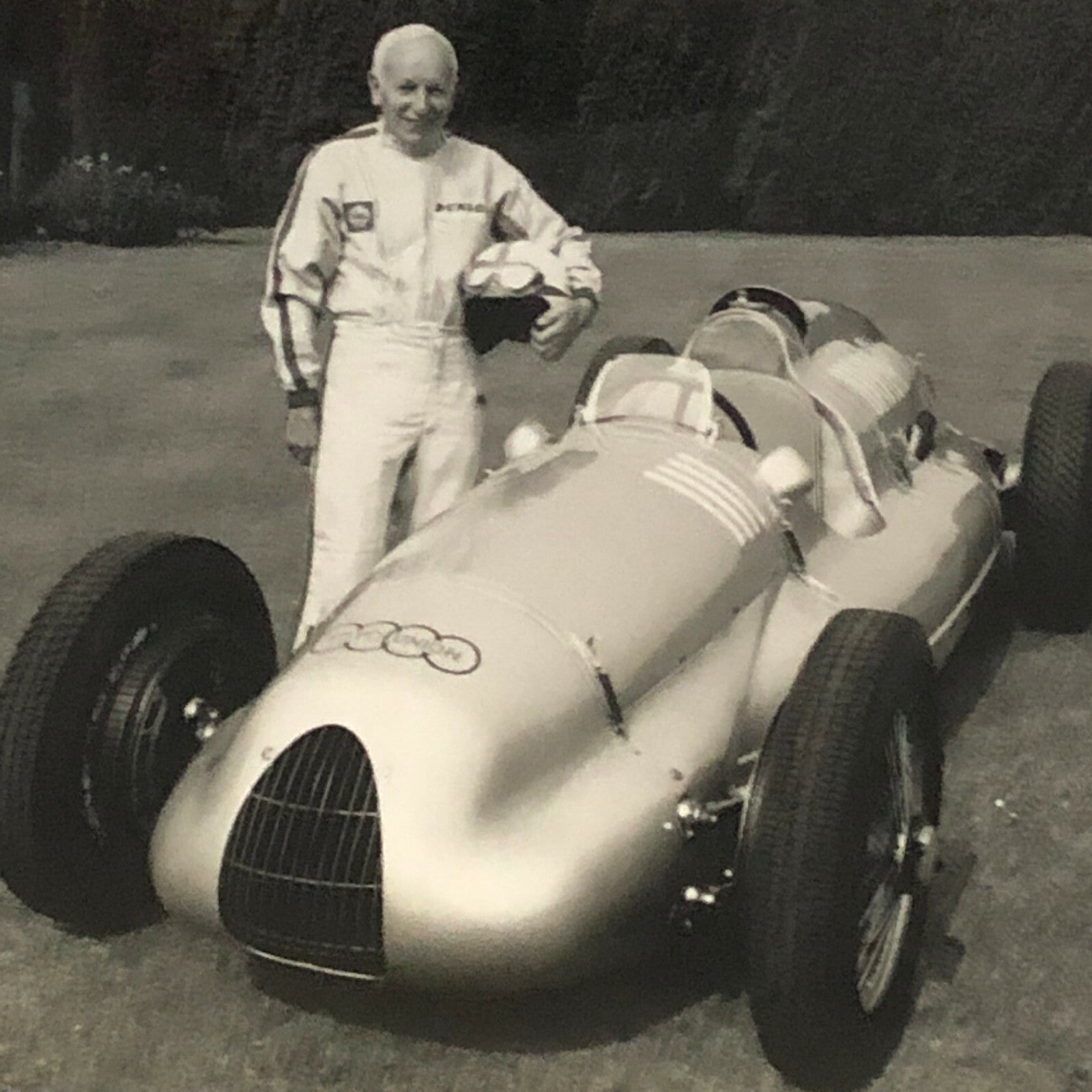 Vintage John Surtees Silverstone 1938 1939 Auto Union Car Press Photo Photograph
