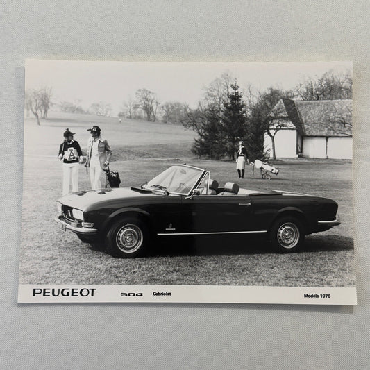 1976 Peugeot 504 Cabriolet Convertible Factory Press Photo Photograph Vintage