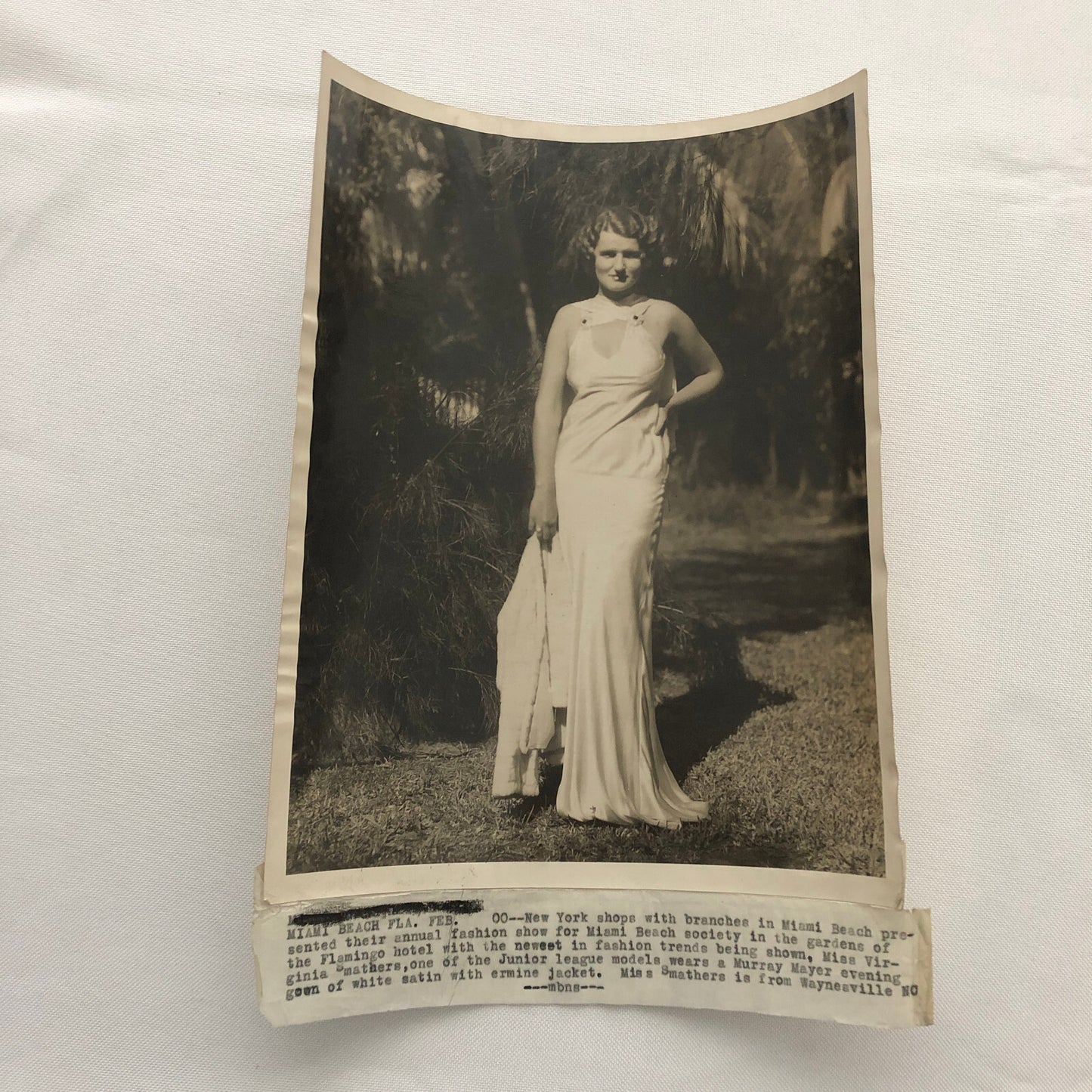 Press Photo Photograph Miami Beach Fashion Show Underwood and Underwood