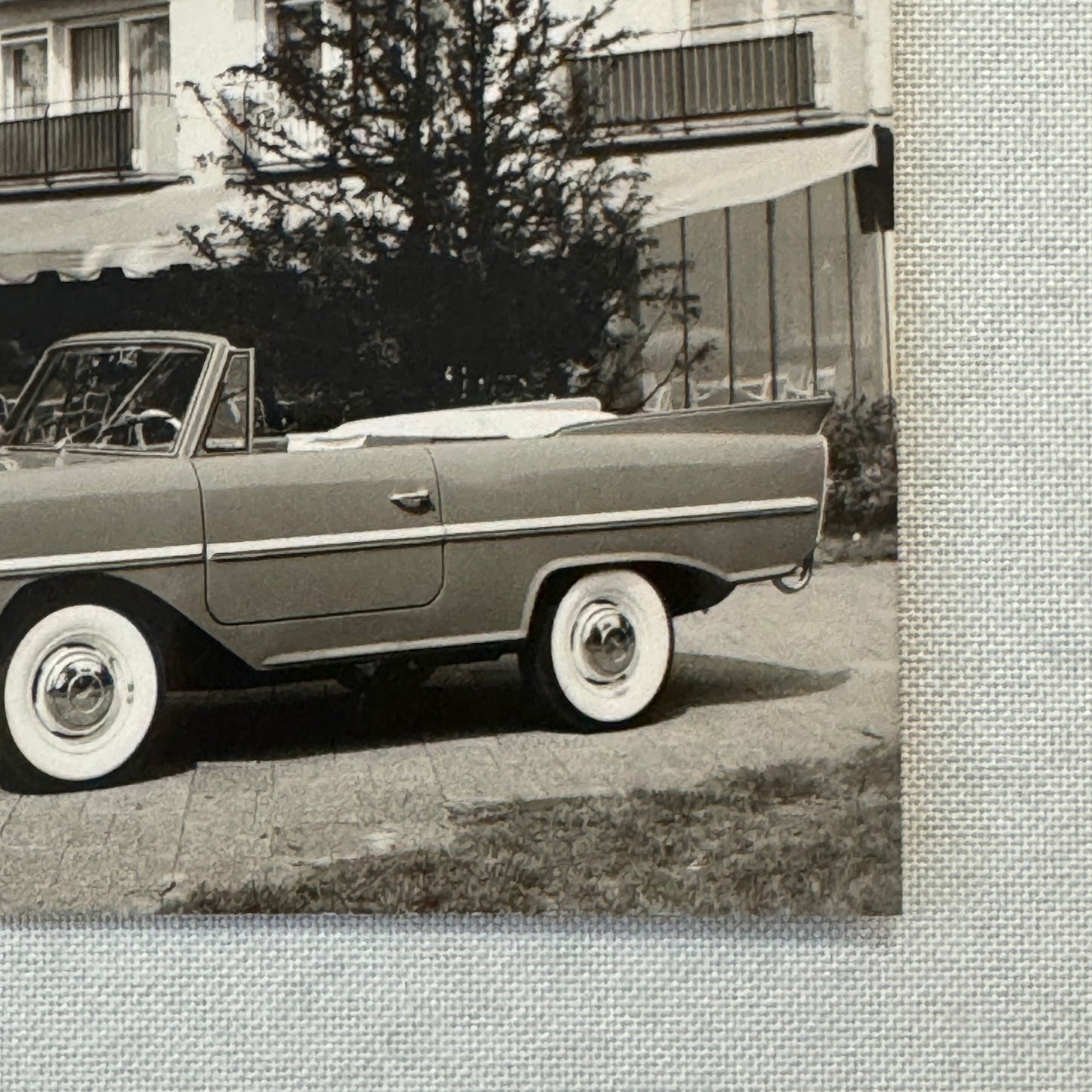 AMPHICAR Vintage Car Boat Factory Press Photo Photograph Lot 2x Vintage
