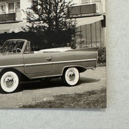 AMPHICAR Vintage Car Boat Factory Press Photo Photograph Lot 2x Vintage