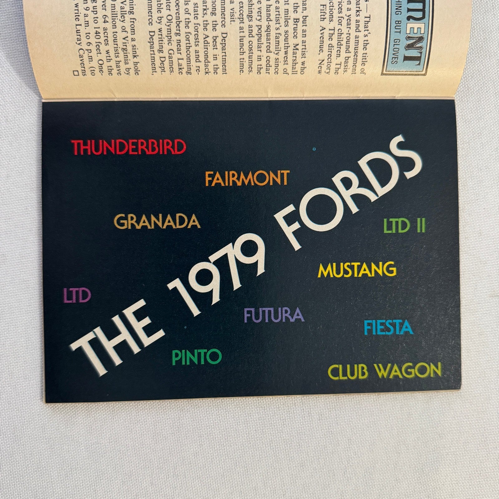 1979 Ford Car Brochure Magazine Ford Pinto LTD Thunderbird Mustang Granada