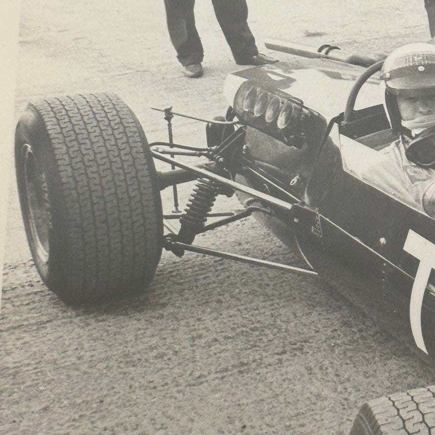 Vintage Racing Photo Oulton Park Gold Cup 1967 Driver and Child Car Motorsport