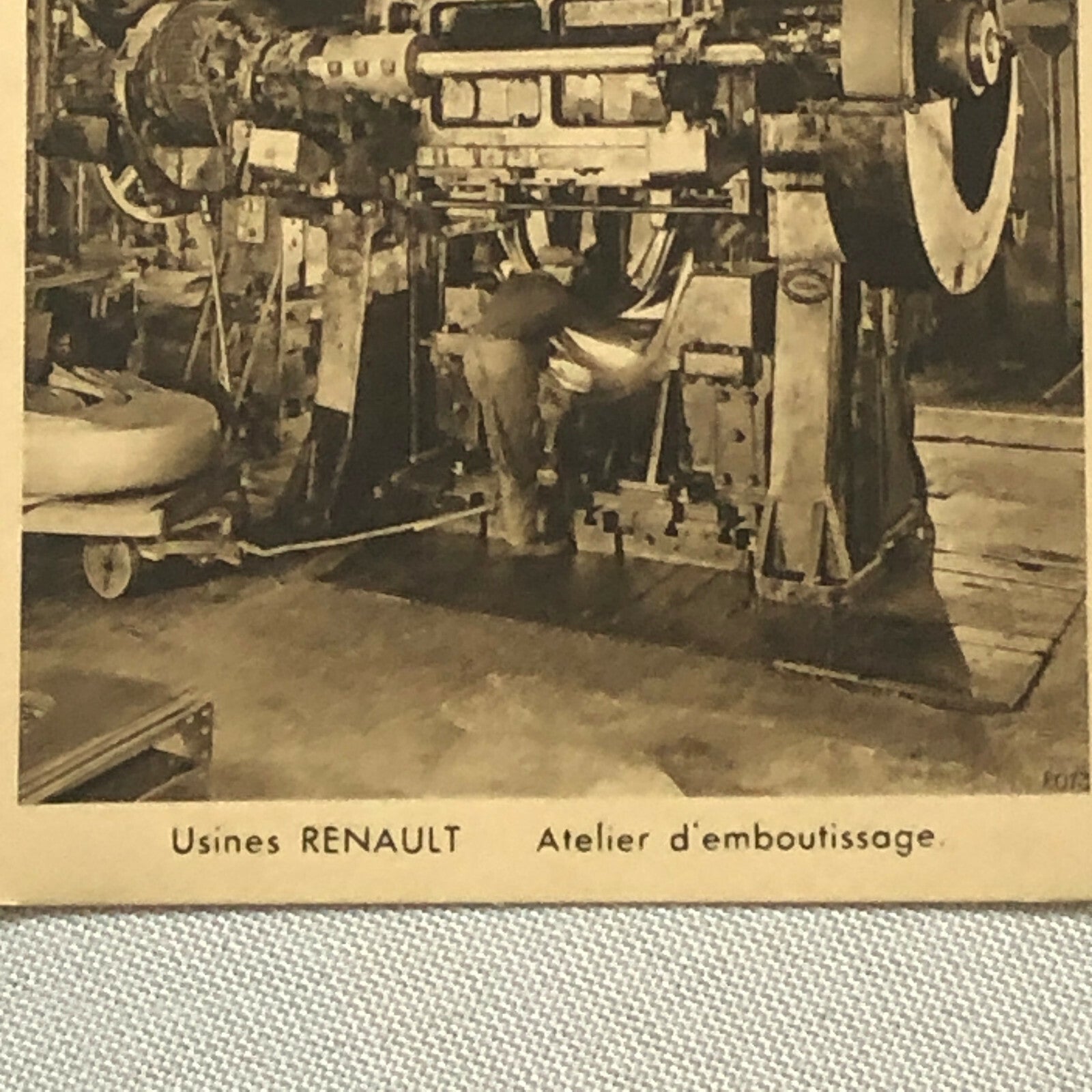 Antique Postcard Post Card Renault Car Factory Plant Machinery 