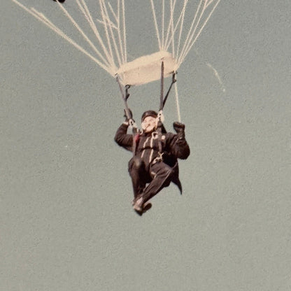 Vintage Skydiving Parachute Photo Large Format Aviation Photograph 1970s-80s