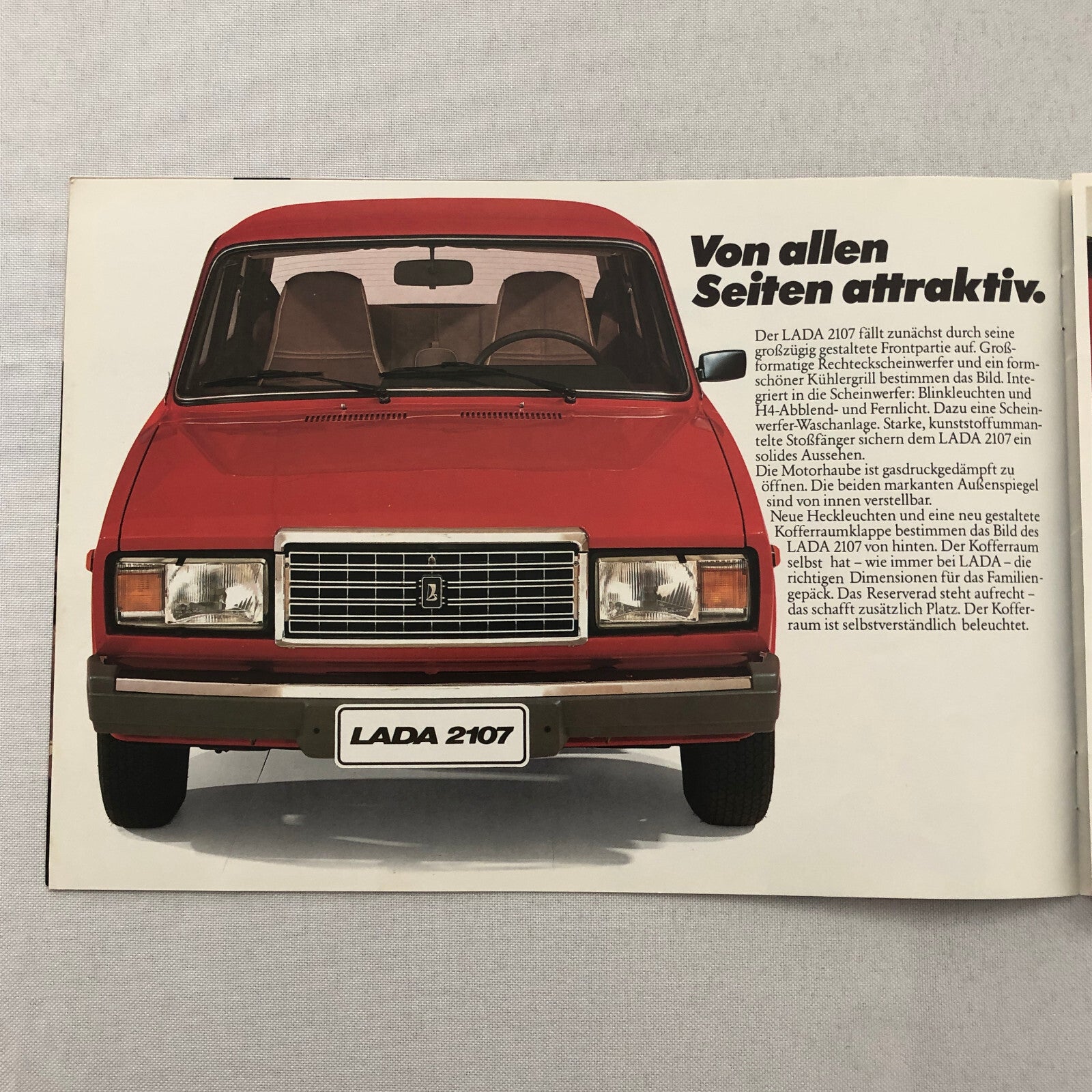 Lada 2107 Car Sales Brochure Catalog GERMAN Text European Market