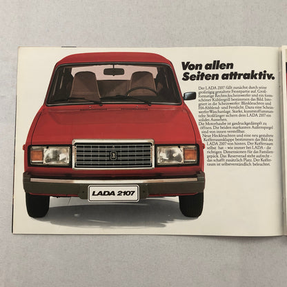Lada 2107 Car Sales Brochure Catalog GERMAN Text European Market