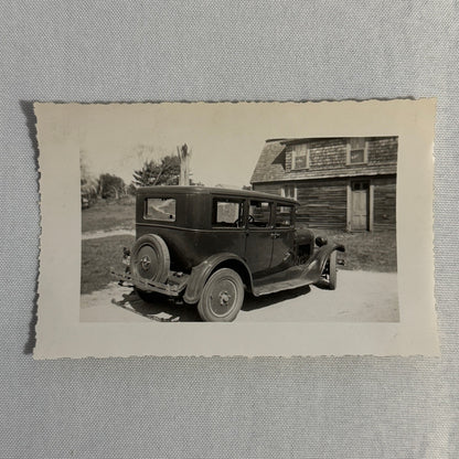 Vintage Automobile Photo Photograph Print Snapshot Car Lot 2x