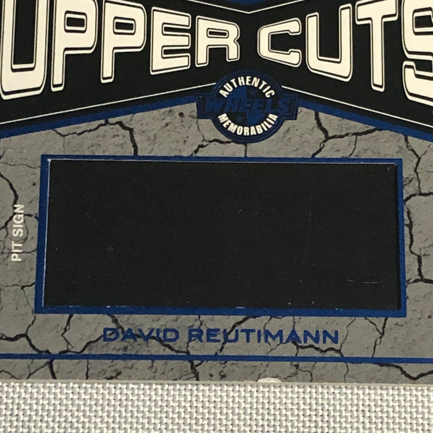 2010 Wheels Uppercuts David Reutimann Pit Sign Relic Card /75 NASCAR