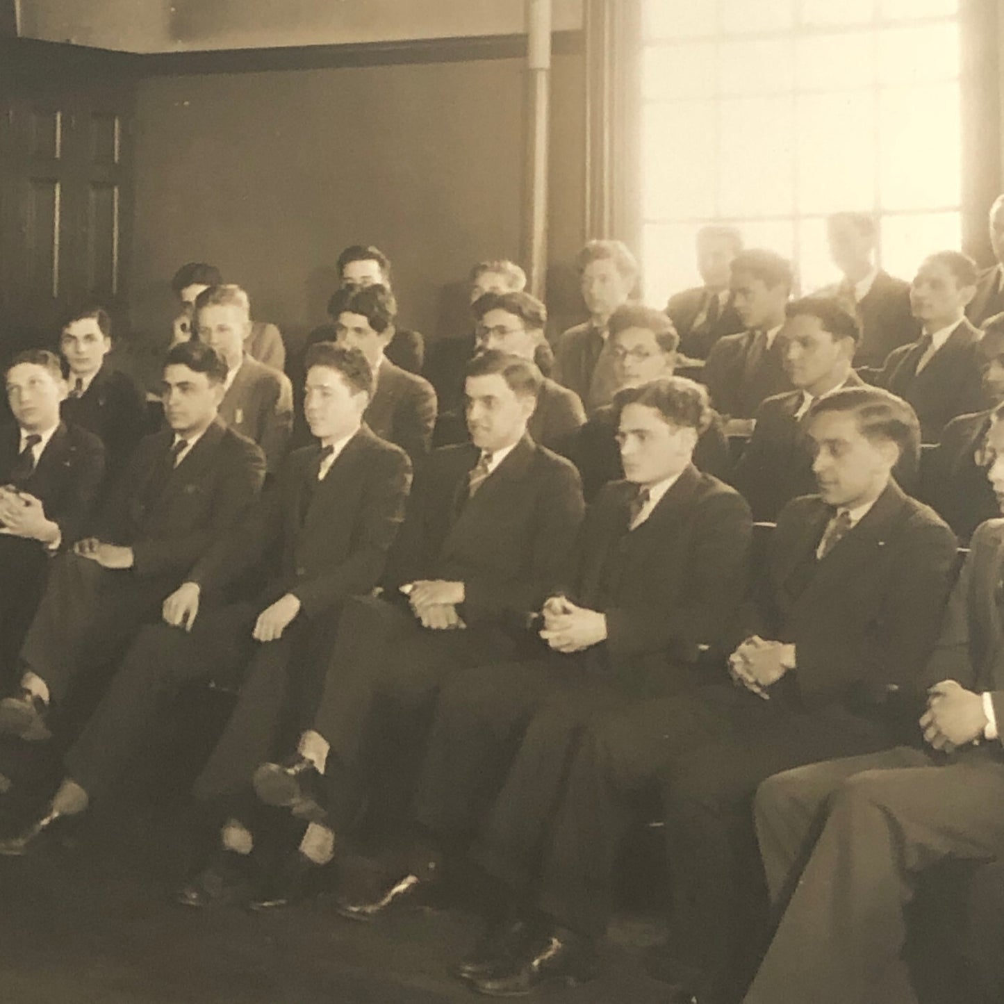 Press Photo Photograph Alexander Hamilton High School Students Radio Broadcast