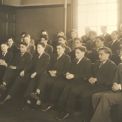 Press Photo Photograph Alexander Hamilton High School Students Radio Broadcast
