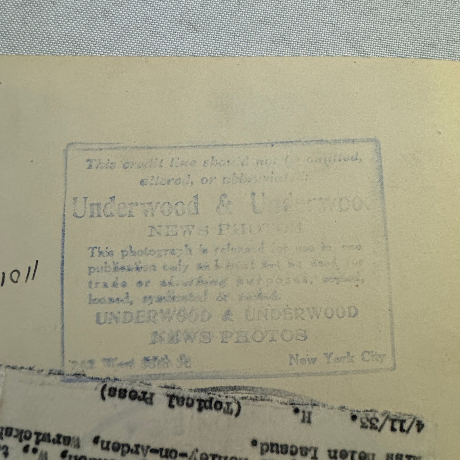 1933 Wedding Press Photo Photograph British Underwood & Underwood Topical Press