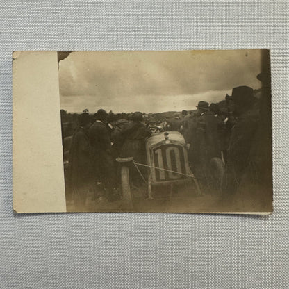 Vintage Postcard Real Photo Postcard RPPC Early Racing Car