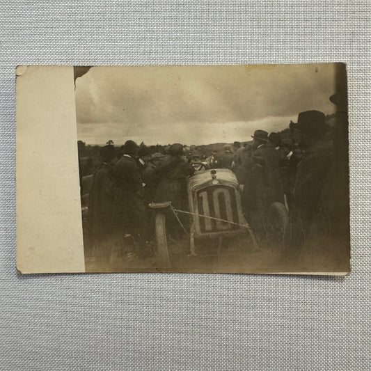 Vintage Postcard Real Photo Postcard RPPC Early Racing Car