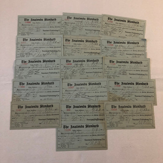 The Anaconda Standard Butte Montana Newspaper Document Ephemera Lot 16x 1910s
