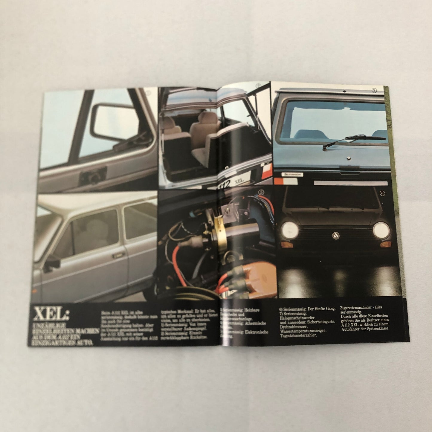 Autobianchi A112 Elegant Abarth Junior XEL Car Sales Brochure Catalog GERMAN