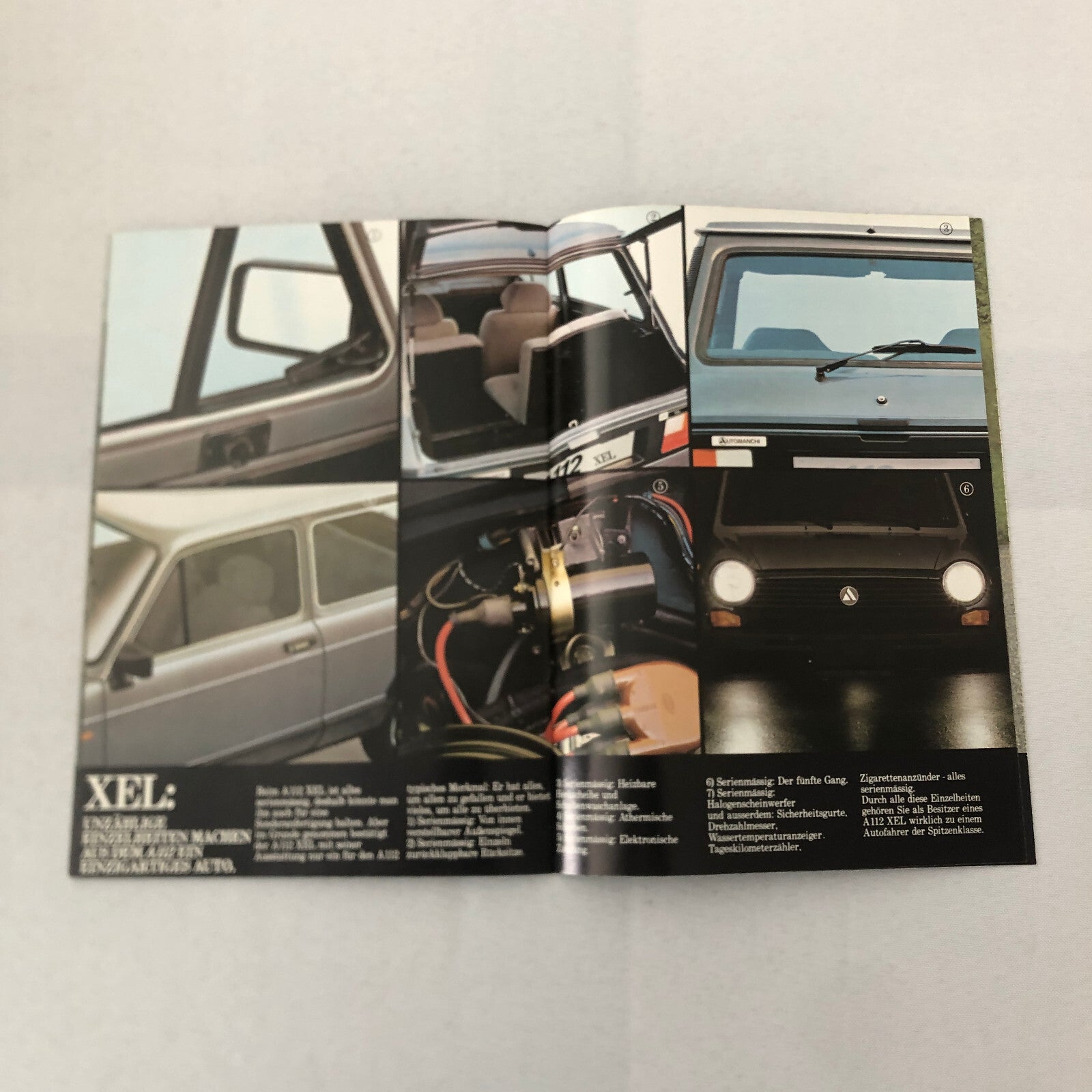 Autobianchi A112 Elegant Abarth Junior XEL Car Sales Brochure Catalog GERMAN