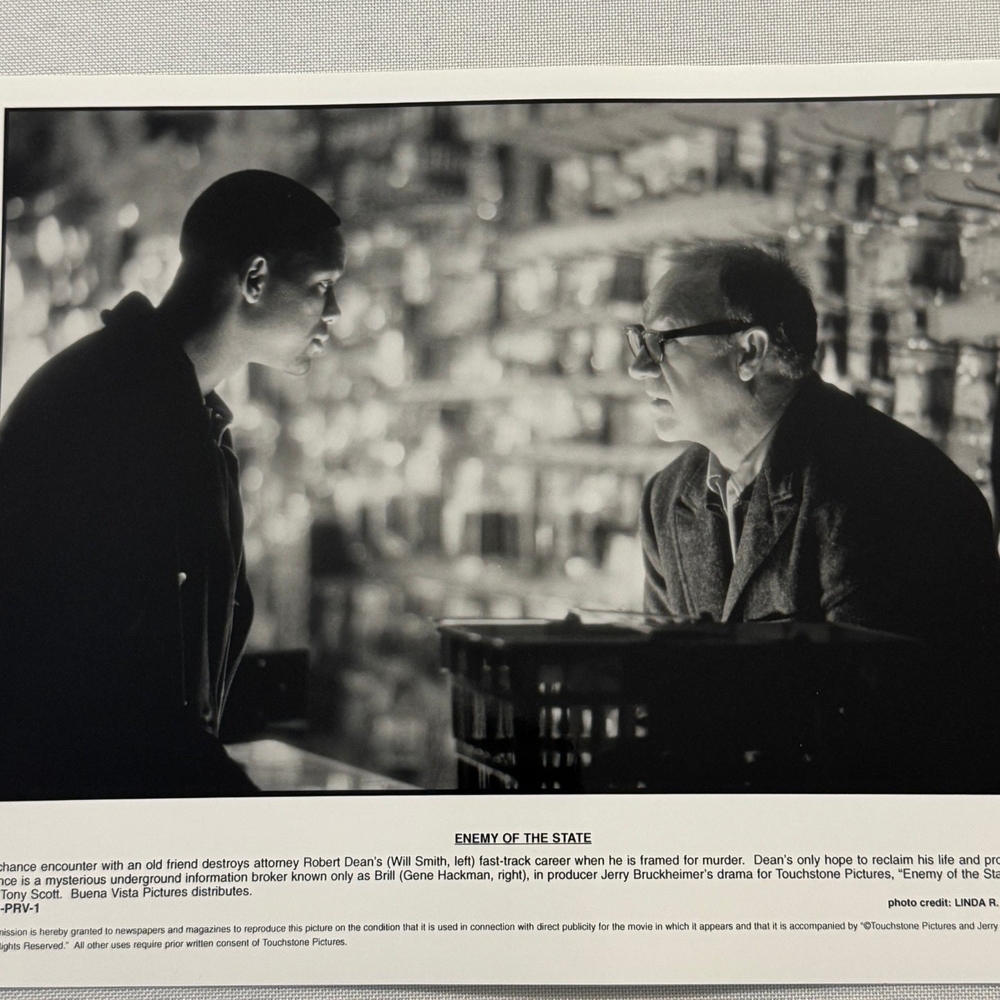 Enemy of the State Movie Press Publicity Photo Lot 2x Photograph Will Smith