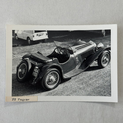 1938 Jaguar SS100 Car Photo Automobile Photograph Vintage Jaguar SS 100 Lot 2x