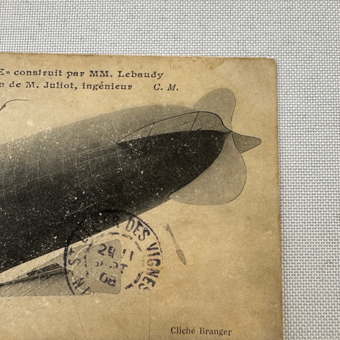 Vintage Military Airship Dirigible Zeppelin Patrie Postcard Post Card French