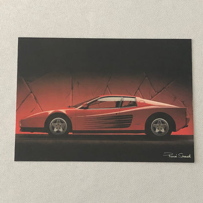 Ferrari Testarossa Rene Staud Postcard Post Card