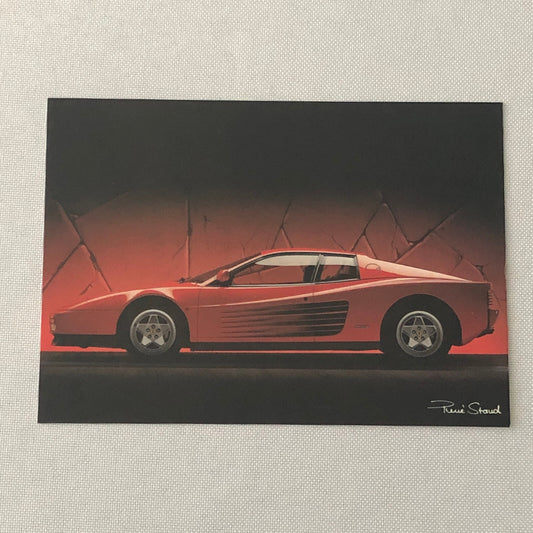 Ferrari Testarossa Rene Staud Postcard Post Card