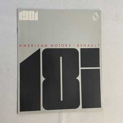 1981 Renault 18i Car Sales Brochure Catalog Vintage Advertising