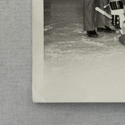 Vintage Hockey Game Photo Photograph Quebec Amateur Players CJMS