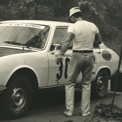 Vintage Rally Racing Photo Photograph 1974 Rallye du Bandama Peugeot Car 