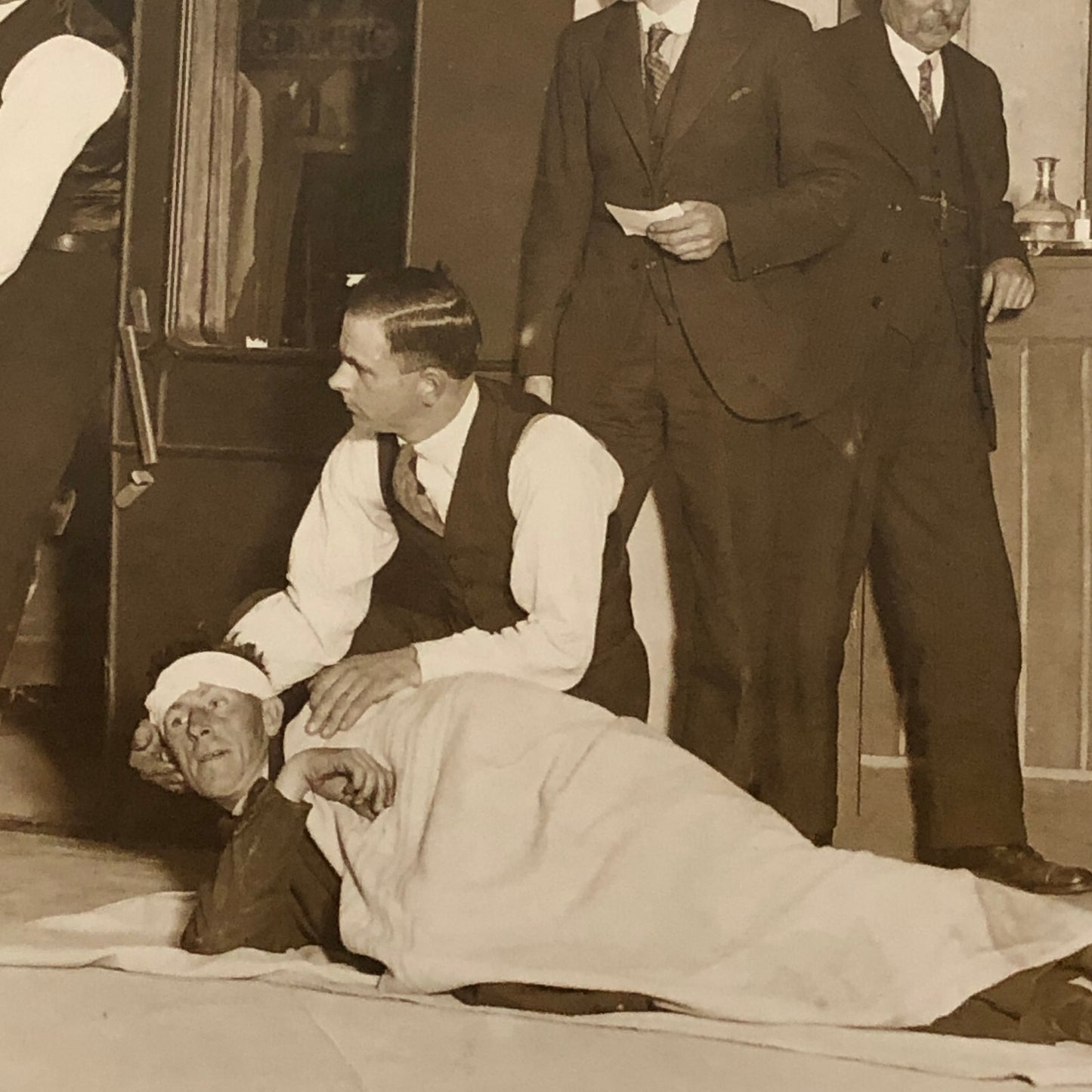 Press Photo Photograph London Midland and Scottish Railway Emergency Training