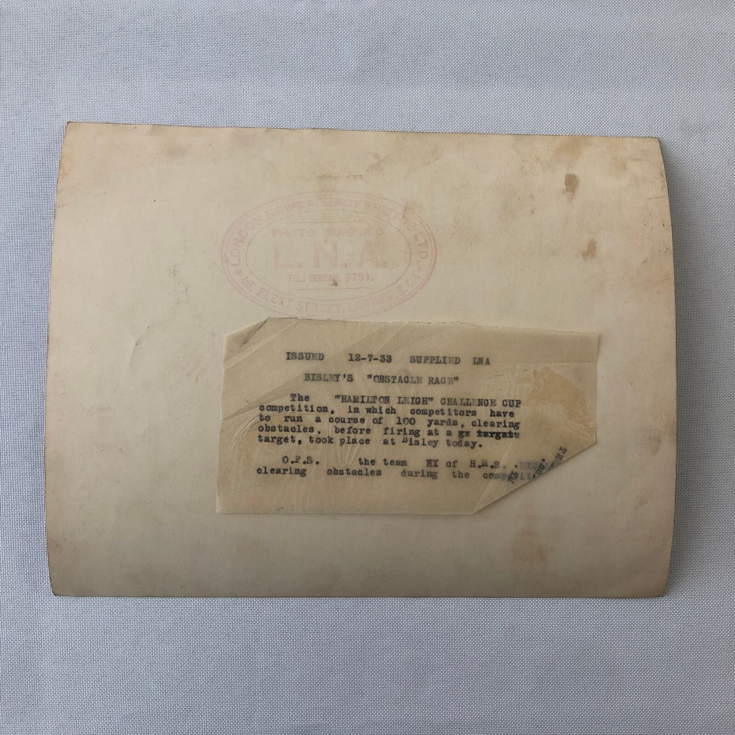 Press Photo Photograph Obstacle Course Race Participants Military 1933 London