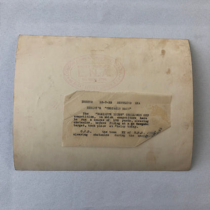 Press Photo Photograph Obstacle Course Race Participants Military 1933 London