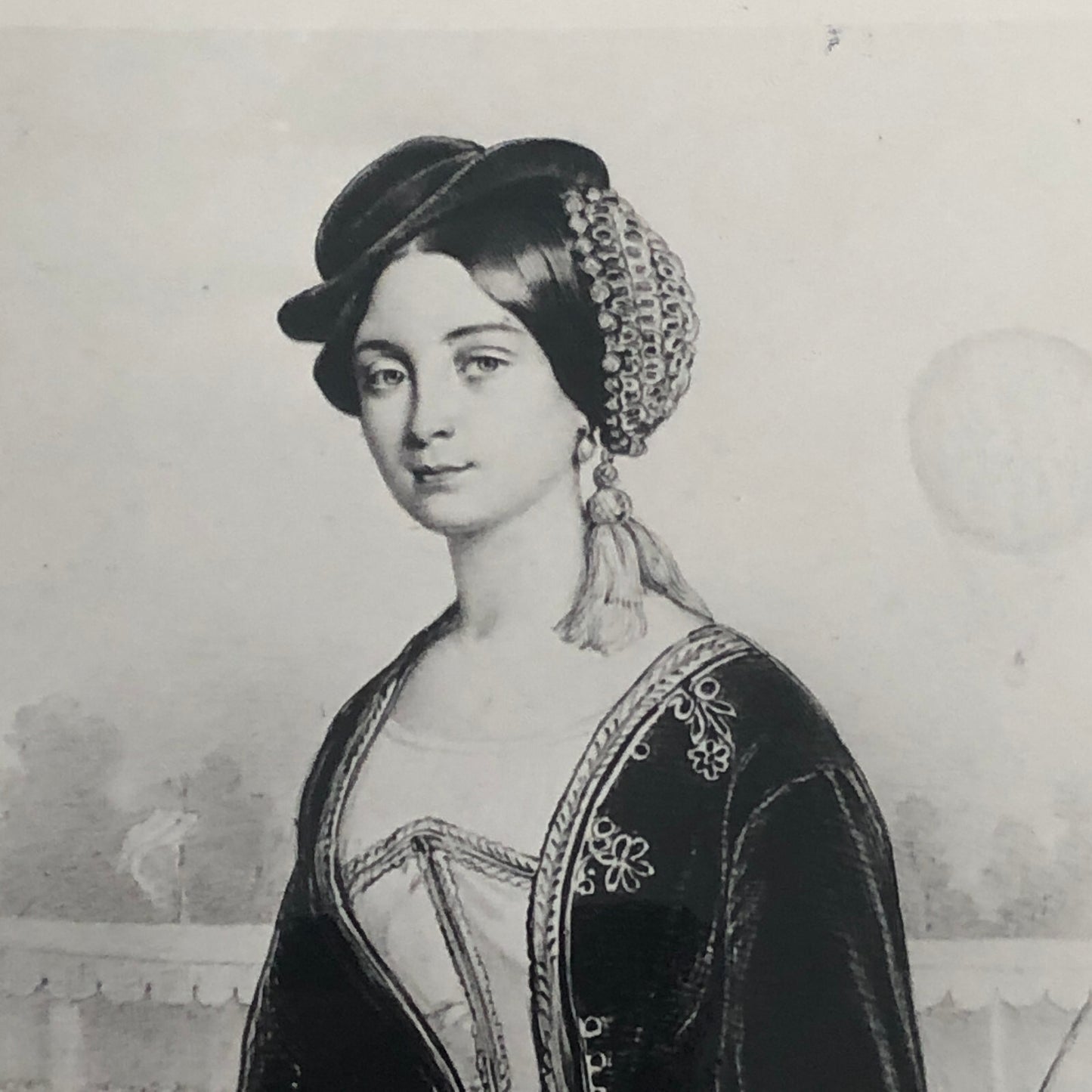 Photograph of Painting Woman in Costume Horses Circus Vintage Photo Paris