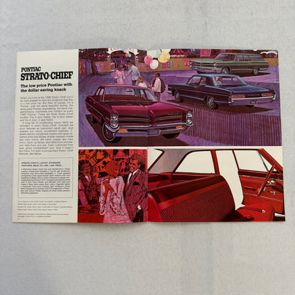 1966 Pontiac Sales Brochure Catalog Grand Parisienne Laurentian Strato Chief