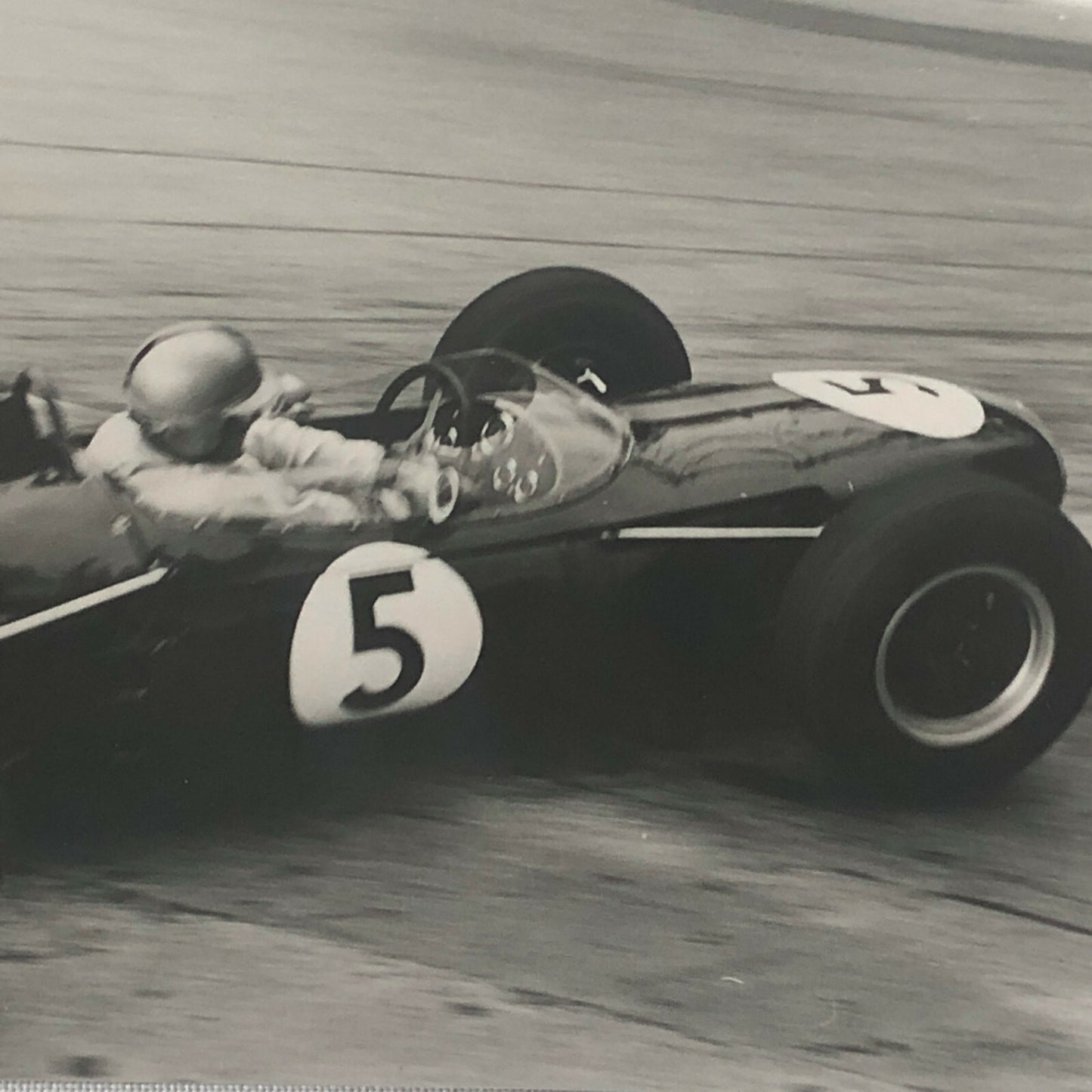 Vintage Car Racing Photo Photograph - Driver Jack Brabham at Monaco 1964