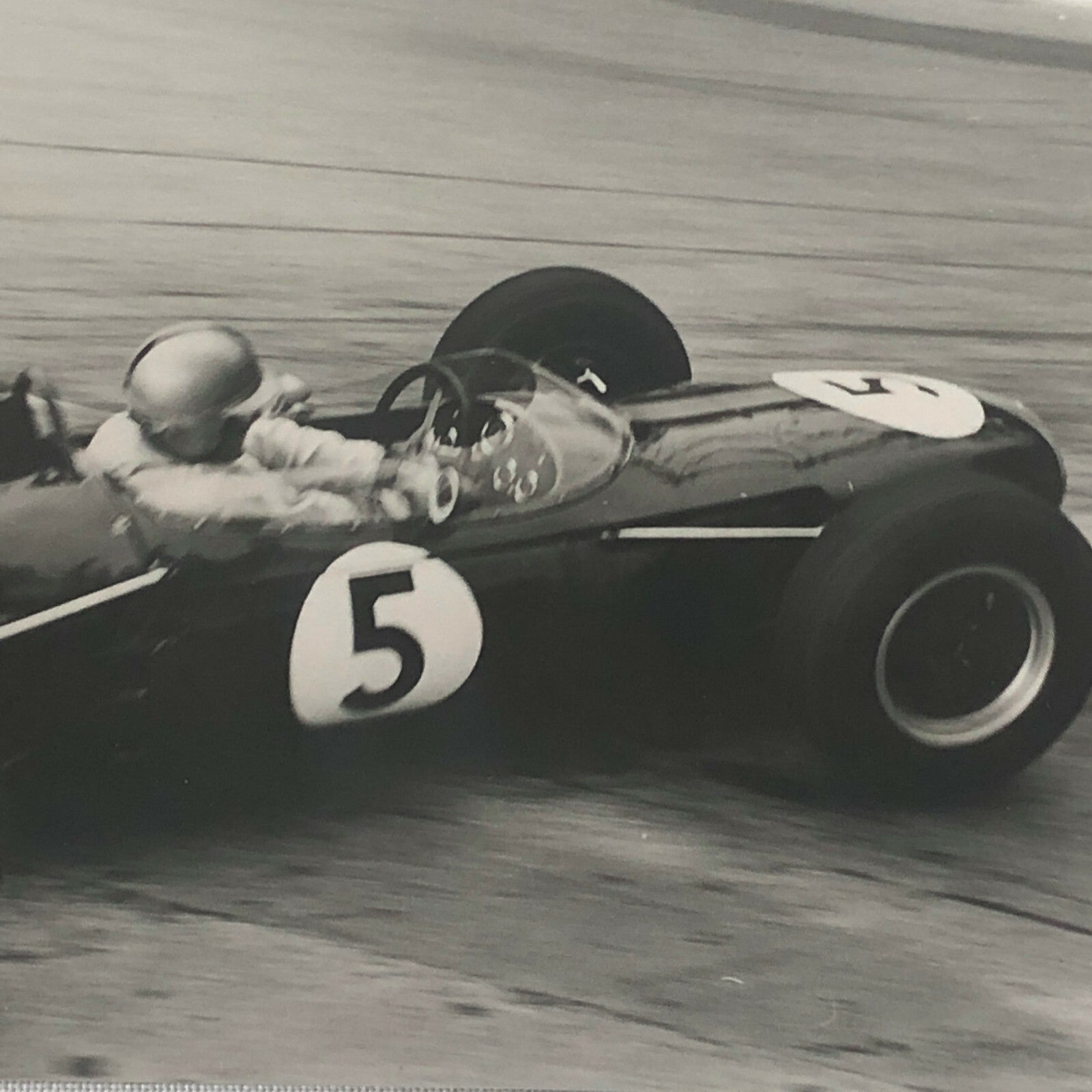 Vintage Car Racing Photo Photograph - Driver Jack Brabham at Monaco 1964