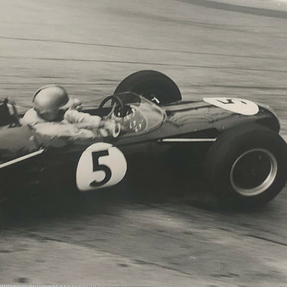 Vintage Car Racing Photo Photograph - Driver Jack Brabham at Monaco 1964