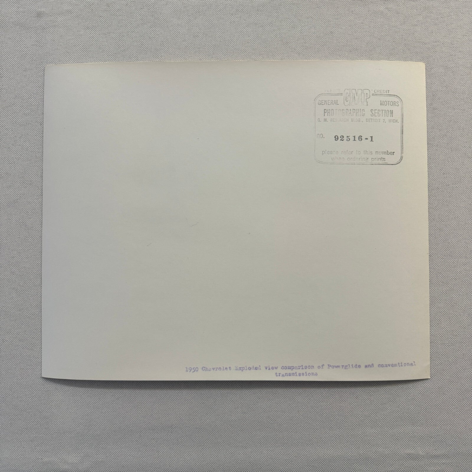 1950 Chevrolet Powerglide Transmission Factory Press Photo Photograph Vintage