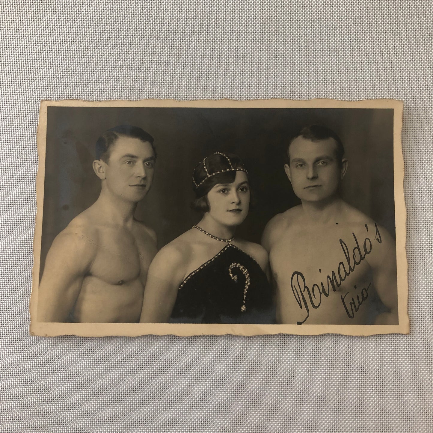 Circus Performer Aerial Acrobats Rinaldos Trio RPPC Real Photo Postcard
