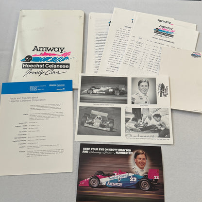 1991 Amway Indy Car Racing Press Kit Brochure Vintage Scott Brayton Driver