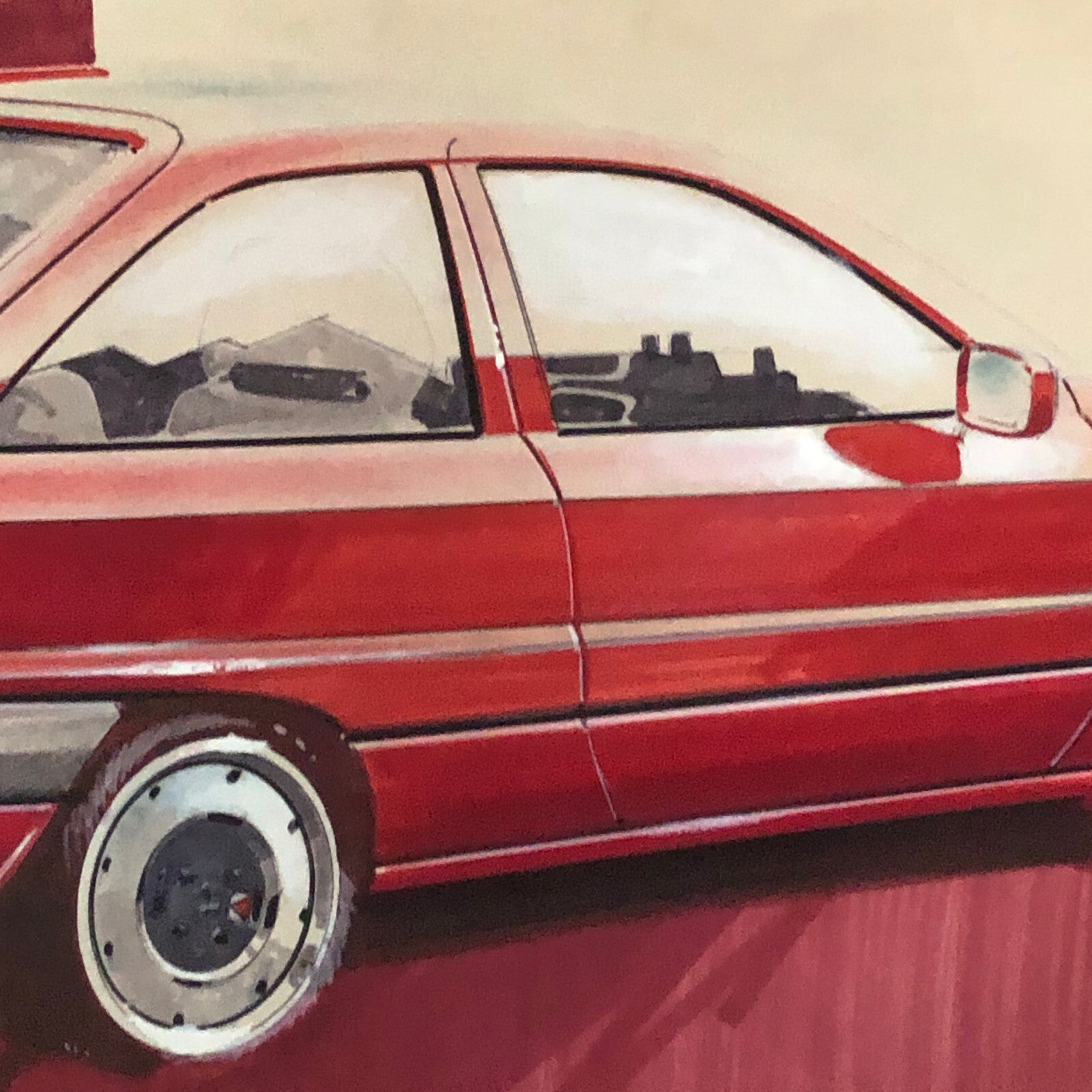 Styling Concept Automobile Illustration Art Drawing Sketch 1984 LANDUYT Ford ?