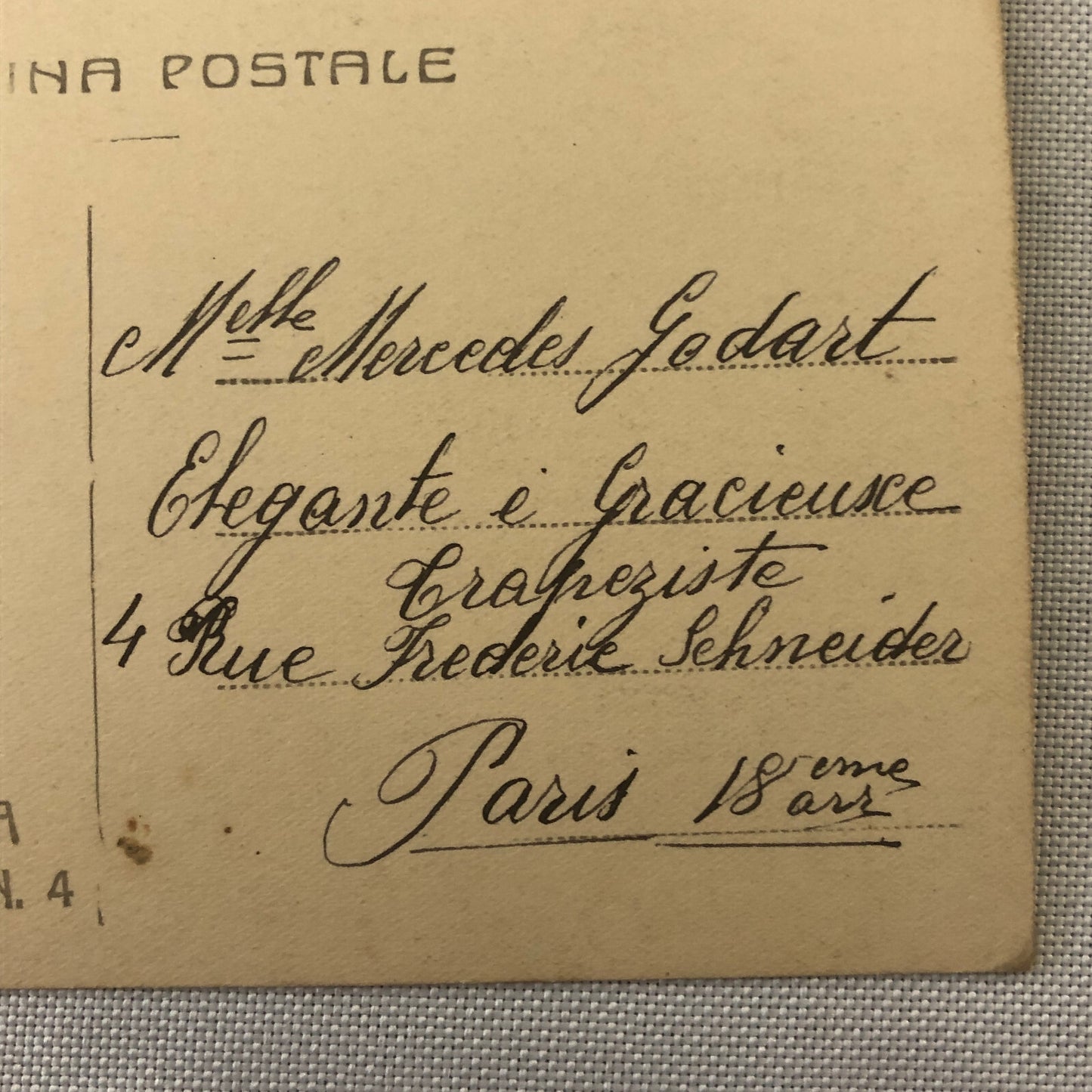 Circus Performer Acrobats Trapeze RPPC Real Photo Postcard Mercedes Godart