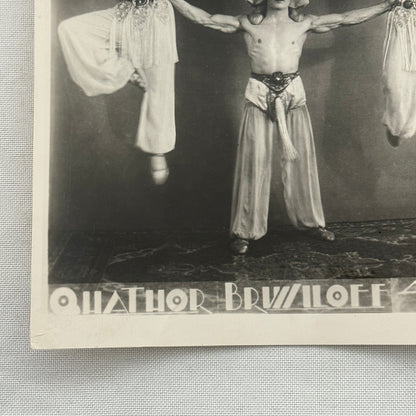 Vintage Circus Acrobat Act Balancing Photo Photograph Performers