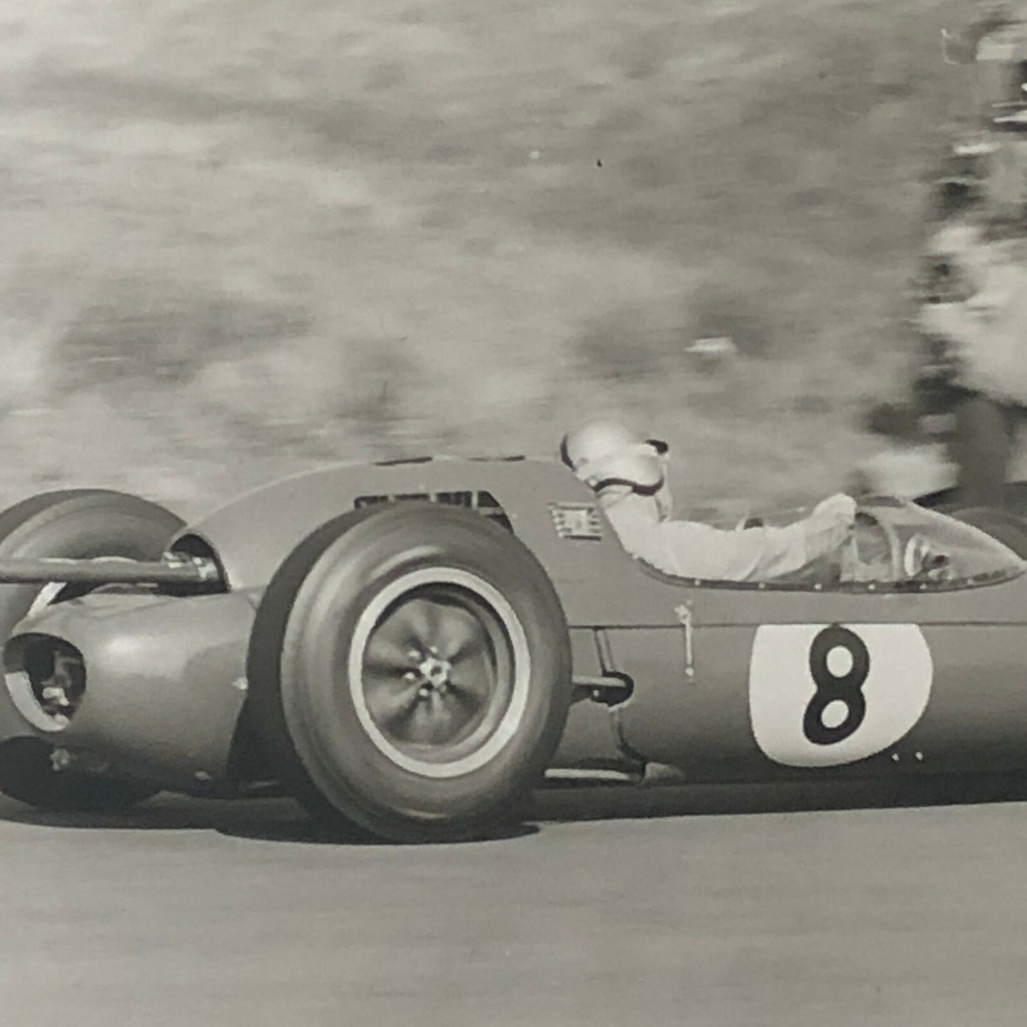 Vintage Racing Photo Photograph Jack Brabham Driver in Lotus Climax Car 1962